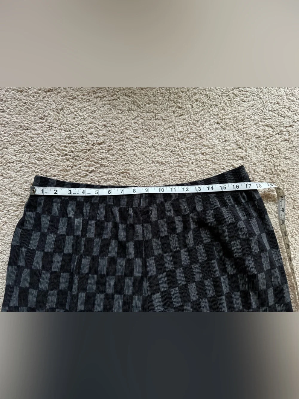 Vans Checkerboard Knit Wide Leg Pants - Black & Charcoal - Picture 8 of 9